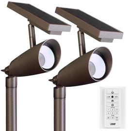 Feit Electric OneSync Bronze Solar Powered/Remote LED Spotlight 2 pk