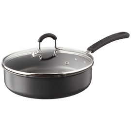 Cook N Home 2635 3 Quart/24cm Anodized Nonstick Saute Pan, 3 Quarts, Black
