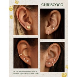Chriscoco 5Paar Sterling Silber Ohrstecker Gold Marquise CZ Ohrringe Für Frauen Mädchen