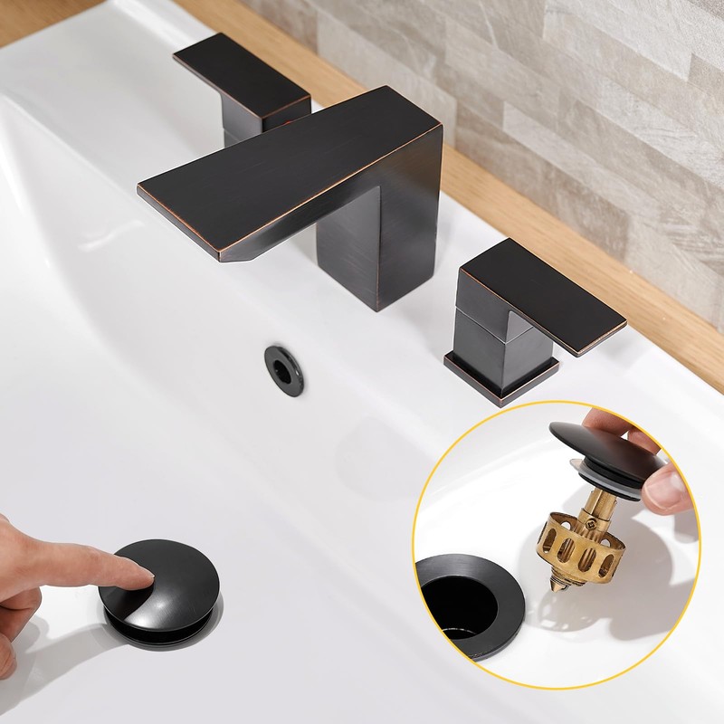 BESy Oil Rubbed Bronze Bathroom Sink Drain, Bathroom Faucet Vanity