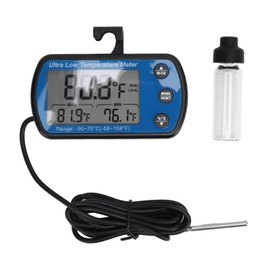 Refrigerator Thermometer ‑50 to 70℃ Digital LCD Display with Alarm Accurate Freezer Temperature Meter for Hospital Lab