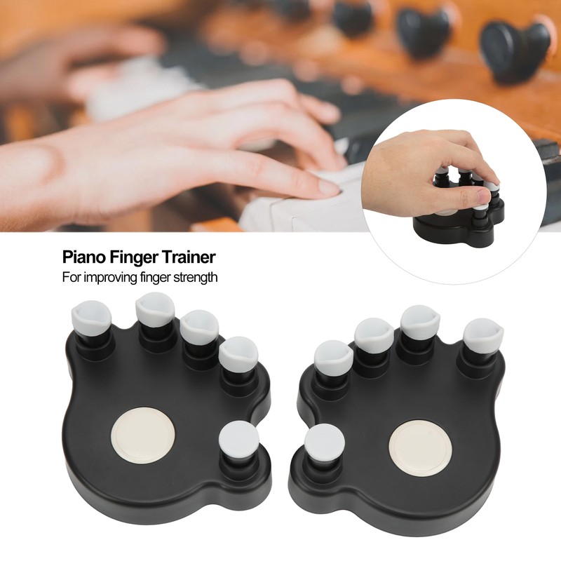 2PCS Piano Finger Exerciser Silicone Hand Grip Trainer Ergonomic Tension