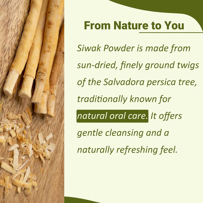 Miswak (Siwak) Powder by mi Nature | salvarado persica| 227g(8