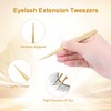 NAGARAKU Eyelash Tweezers, Precision Fiber Tip Tweezer for Eyelash Extensions
