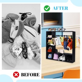 Doll Clothes Closet/Wardrobe Large Plus 10 Hangers, Doll Accessories Display Box, Clothes Storage for Figures, Portable Storage for Fashion Doll Clothes, Gift (Black)