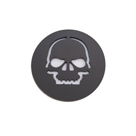 Skull Badge Emblem, Custom 3D Exterior Automotive Accessories, Universal for Jeep Chevy Ram Toyota GMC 2.3'' (Set of 2)