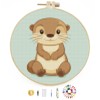 Generic Cartoon Cute Otter Easy Stamped Cross Stitch Kit for