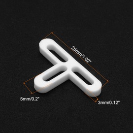 sourcing map 200pcs Tile Spacers 5mm Hard Plastic t Type Tiles Leveler Spacer Installation Ceramic Spacing Clips for Wall Floor