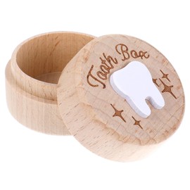 Tucnoeu 3D Carved Dropped Tooth Keepsake Storage Box Wooden Tooth Fairy Box For Boys and Girls,Cute Tooth Boxes For Lost Teeth for Kids,Dropped Tooth Keepsake Box