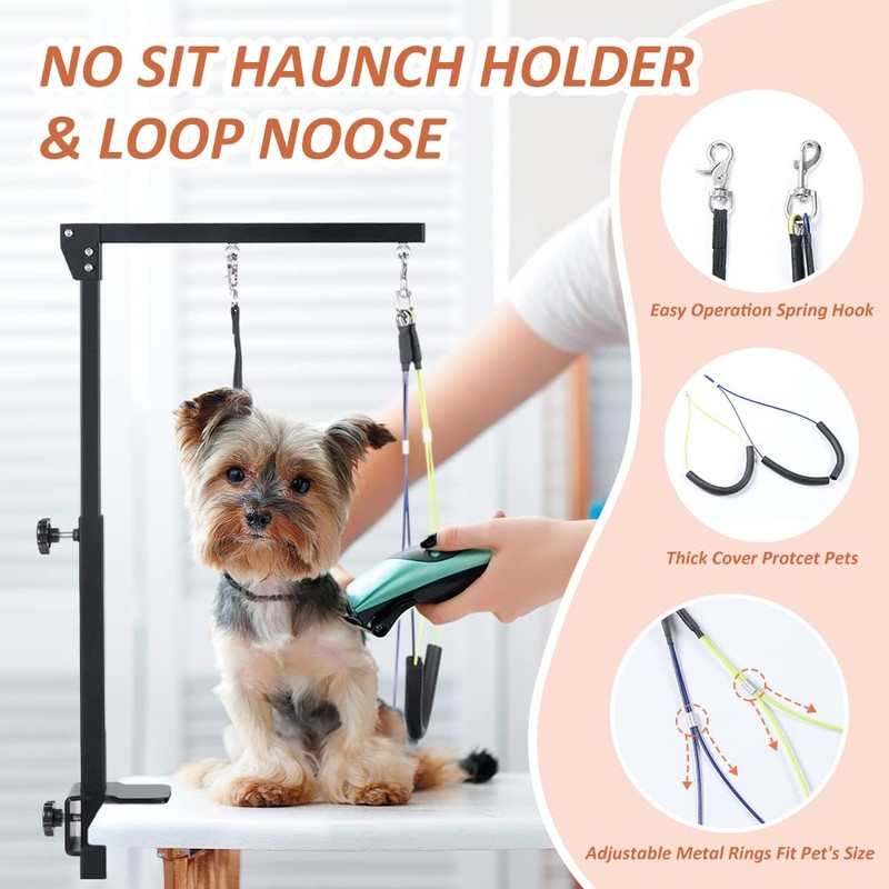HIDOG Dog Grooming Arm with Clamp, Adjustable Dog Grooming Table