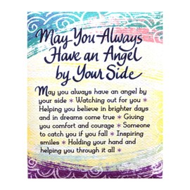Blue Mountain Arts Refrigerator Magnet "May You Always Have an Angel by Your Side" 4.0 x 3.25 in. Gift of Faith and Inspiration for a Friend, Family Member, or Loved One (MAG914)