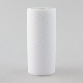 Ben Collection 6 Inch X 25 Yards Tulle Fabric Rolls for Party and Craft (White)
