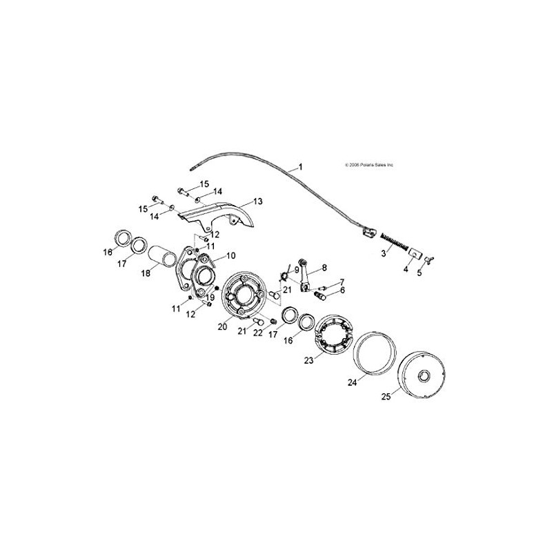 Polaris ATV Brake Arm Spring, Rear, Genuine OEM Part 0450453,