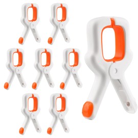 Pack of 8 Towel Clips for Beach Loungers, Large Clothes Pegs, Strong Beach Towel Clips, Windproof Bath Towel Clips, for Daily Laundry, Beach Towel, Bath Towel, Bed Linen and Thick Clothing