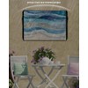 Lsrtoss Outdoor TV Cover - 52-55 Inch Weatherproof, Blue Coastal
