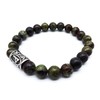 Viking Futhark Rune Gemstone Bracelet (18/21 cm, Women/Men) in Gift
