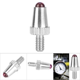 Dial Indicator Probe Contact Points Tungsten Steel M2.5 Thread Contact Points Choose Measuring Point for Dial Gauge Dial Gauge Test Display (Ruby M2.5 D5 L)