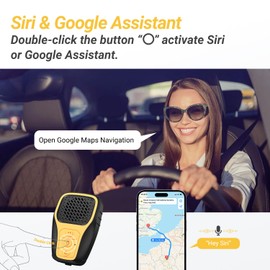 INGA Wearable Bluetooth Speaker, IP67 Waterproof Clip-on Mini Portable Speakers, Supports Siri Google Assistant, Wireless Clip Speaker with Built-in Mic, Hands-Free Music and Calls(Yellow)