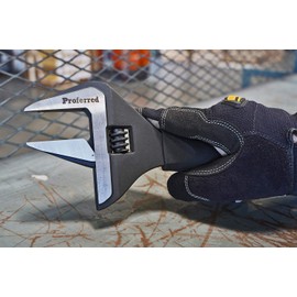 Proferred Plumbing Adjustable Wrench, Black Phosphate Finish, 4 Available Size Options 6-inch, 8-inch, 10-inch, 12-inch - T08004