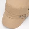 YeeHeen Unisex Cadet Army Cap Adjustable Flat Top Cap Washed