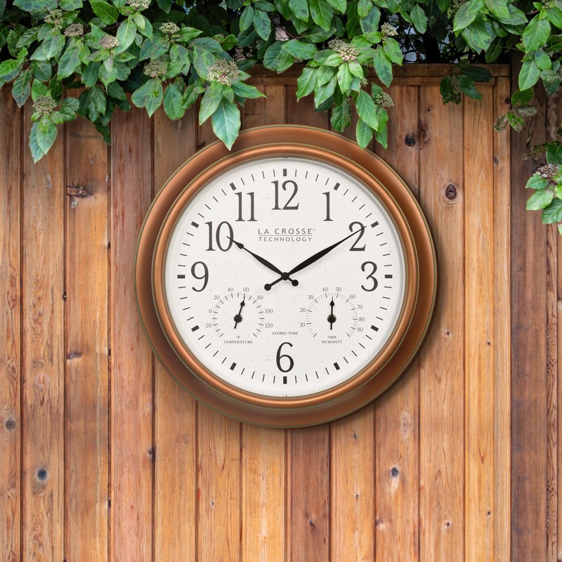 La Crosse Technology 404-59907-INT 18-inch Indoor/Outdoor Classic Antique Copper Atomic