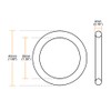 sourcing map Nitrile Rubber O-Rings 43 mm AD 35 mm