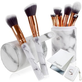 Frepice Makeup Brushes, Set of 10, Powder Brush, Concealer Brush, Makeup Brush Holder, Makeup Brush, Makeup Brush, Howlite