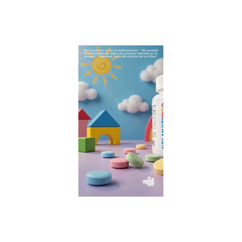 Multivitamínico Para Niños Widl Health 120 Tab Masticables Sabor Limón