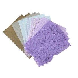 16 Sheets Textured Scrapbook Paper Mesh Fabric Kit - 1 Pack Bullet Junk Journal Supplies Card Making Vision Board Scrapbooking Embellishments 3.9x5.5 Inch