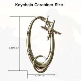 Y2K Wolf Tooth Keychain Carabiner – Heavy Duty Zinc Alloy Punk Key Hook Clip for Bag, Belt, EDC | Gothic Grunge Style Accessory for Men Women Teens