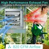 Hipoilk 10 Inch Shutter Exhaust Fan with Thermostat and Speed