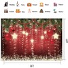 CHAIYA 8X6ft Red Christmas Backdrop Sparkling Stars Christmas Backdrops for