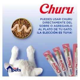 Churu Premios Lamible Para Gatos Sabores Skin Y Pops 24 Pz