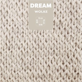 myboshi Dream Elegant, Skin-friendly Yarn with Baby Alpaca for Crochet and Knitting, 76% Cotton, 22% Baby Alpaca, 2% Merino, 50 g, Ll 95 m Beige (Cloud) 4 Balls