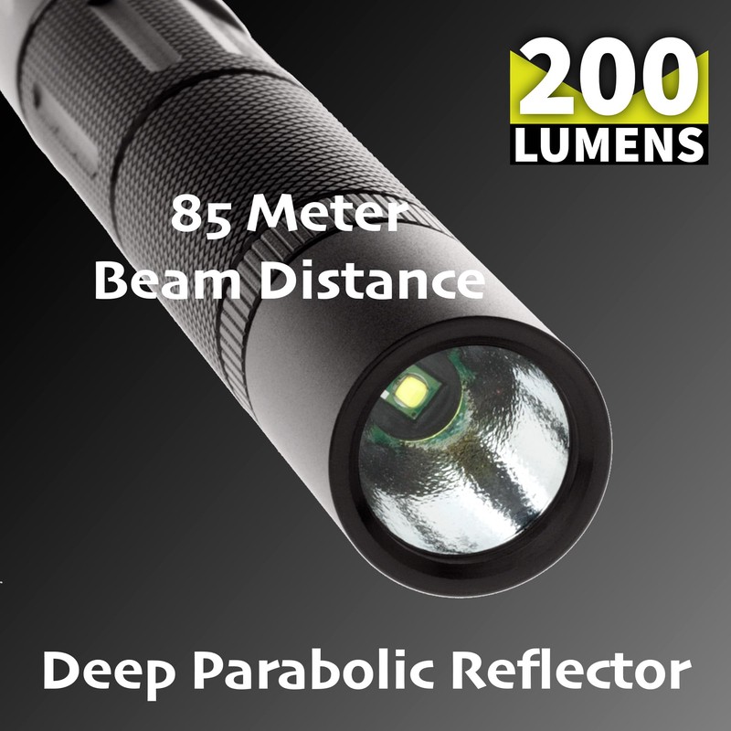 Nightstick Momentary or constant-on MT-120 Mini-TAC Metal LED Flashlight-2 AA,