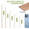 6" Bamboo Skewers Size Choices 8''/10"/12"/14" (4mm Thick), Unbleached Carbonized