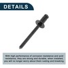 TUCKBOLD Open End Large Flange Blind Rivets Black 50 Pcs