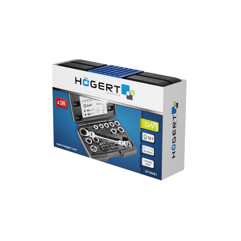 Högert Technik - Tool Set - Ratchet Ring Spanner with