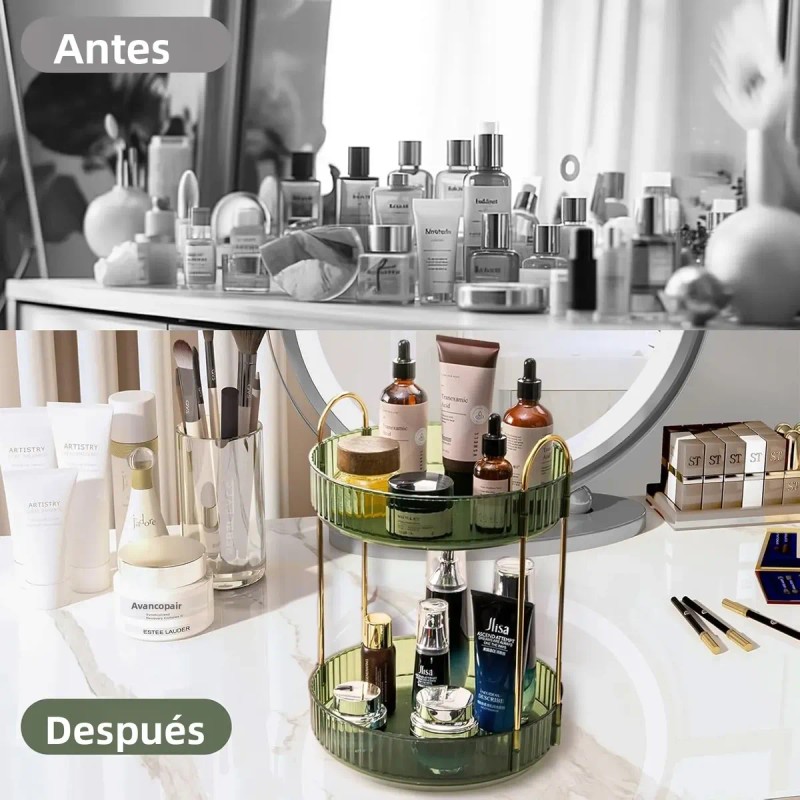 Organizador De Maquillaje Giratorio 360º Para Tocador