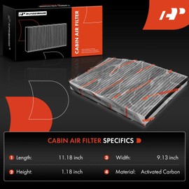 A-Premium 2-PC Cabin Air Filter with Activated Carbon Compatible with Chinook Motor Coach Bayside & Coach House Platinum III & Coachmen Beyond & Entegra Coach Expanse & Ford E-Transit & Jayco Solstice