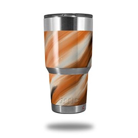 WraptorSkinz Skin Wrap compatible with RTIC 30oz ORIGINAL 2017 AND OLDER Tumblers Paint Blend Orange (TUMBLER NOT INCLUDED)