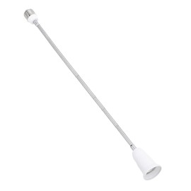 PATIKIL 19.7 Inch E26/E27 Light Socket Extender, 1 Pcs Flexible Bulb Socket Extension Adjustable Bulb Extender Adapter for Medium Screw Base Home Lamps, White
