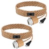 2 Pcs Plug in Hanging Light Kit, Vintage Hanging Pendant
