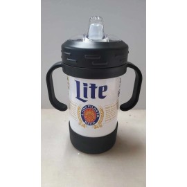 Handmade Beer Themed Kids 10 oz Insulated Sippy Cup Cute With Removable Handles