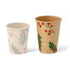 BIOZOYG Pack of 50 Brown Paper Cups Winter Motif 'Branches'