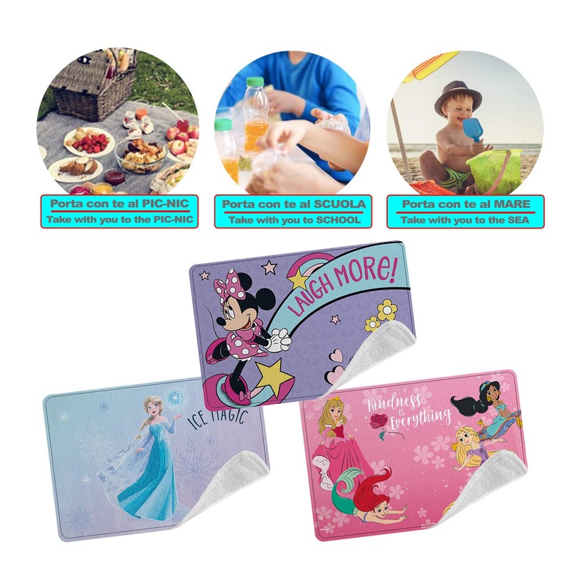 ICE TOYS Set of 3 Hand Guard Fabric Desk Placemats