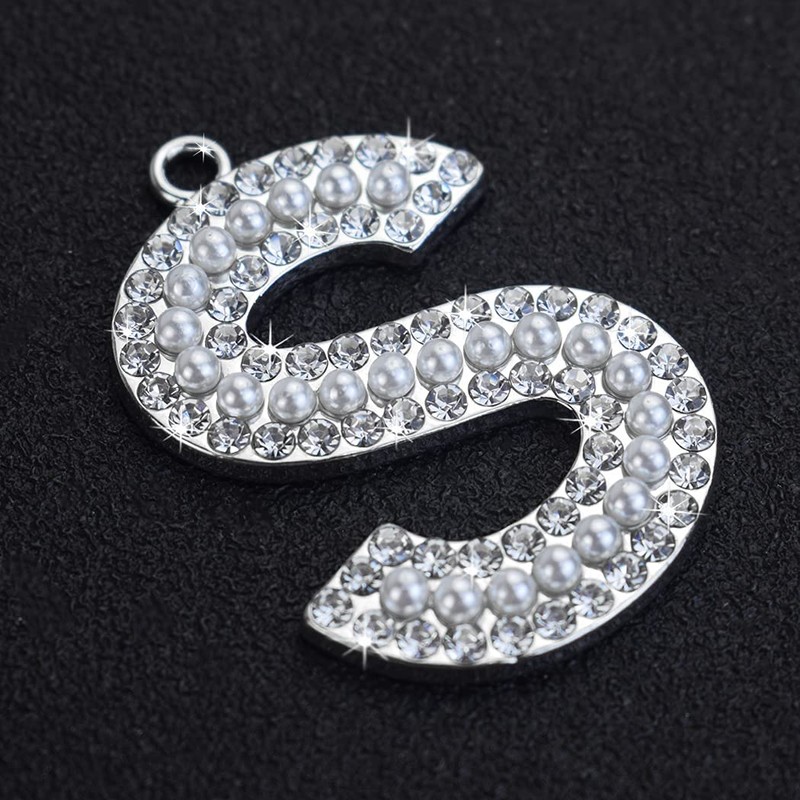 ESSPOC A-Z Initial Letter Keychain car keychain for women Rhinestone
