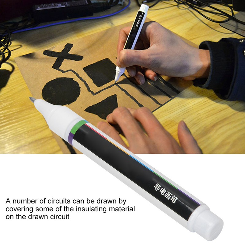 Conductive Ink Pen Electric Paint Circuit Repair Tool Black for