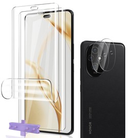 Phlleyaa Schutzfolie für Honor 200 Pro TPU 2 Stück + Honor200 Pro Panzer Schutz Glas Kameraschutz 2 Stück[2+2 Stück],Einfache Montage Bläschenfrei für Panzerglas für Honor 200 Pro Folie