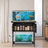 SEGAWE Fish Tank Stand w/ Charging Station Metal Frame Aquarium